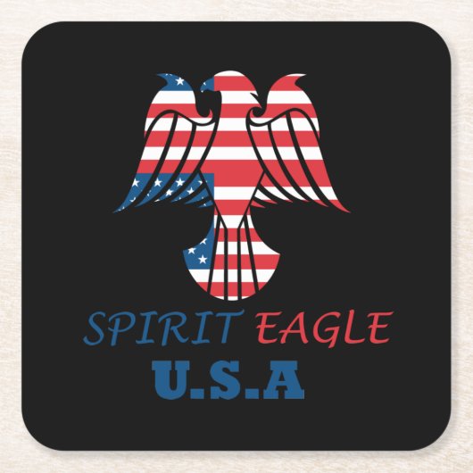 Dessous-de-verre Carré En Papier Spirit eagle (Devant)