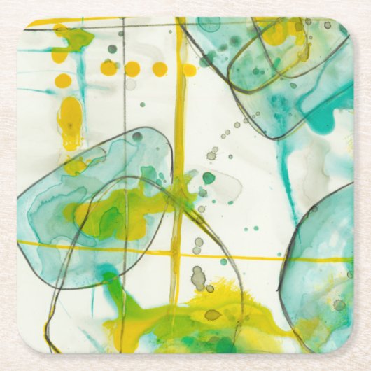 Dessous-de-verre Carré En Papier Splish Splash I (Devant)