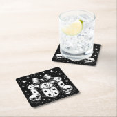 Dessous-de-verre Carré En Papier Spooky Gift (En situation)