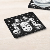 Dessous-de-verre Carré En Papier Spooky Gift (Incliné)
