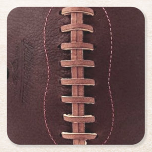 Dessous-de-verre Carré En Papier Sport Vintage de Football Leather Laces
