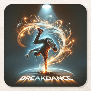 Dessous-de-verre Carré En Papier "Spotlight Groove" - dansant sous les projecte