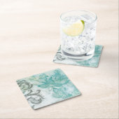 Dessous-de-verre Carré En Papier Spray de fleurs II (En situation)