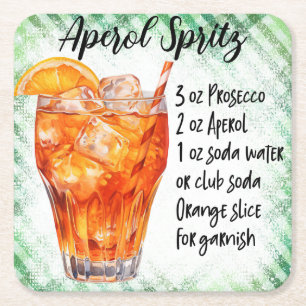 Dessous-de-verre Carré En Papier Spritz Aperol