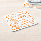 Dessous-de-verre Carré En Papier Spritz Aperol EVJF (Incliné)