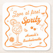 Dessous-de-verre Carré En Papier Spritz Aperol EVJF (Devant)