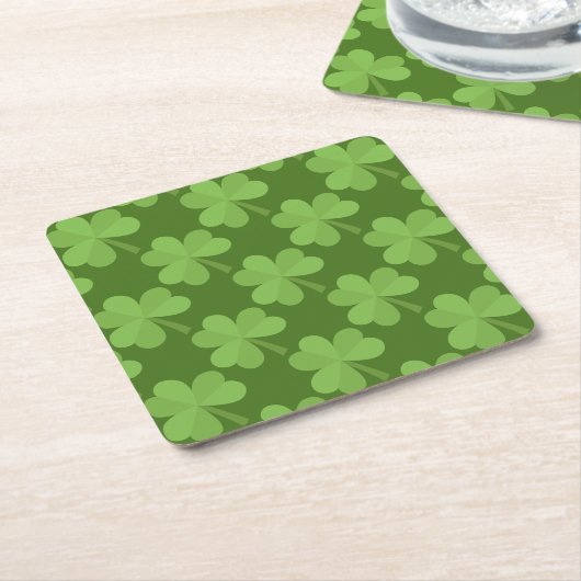 Dessous-de-verre Carré En Papier St Patrick Shamrock Irlande Irlande Irlande Clover (Incliné)