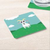 Dessous-de-verre Carré En Papier Stanley la chèvre (Incliné)