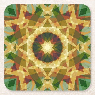 Dessous-de-verre Carré En Papier Star de Noël Hiver Vert automne Brown or jaune