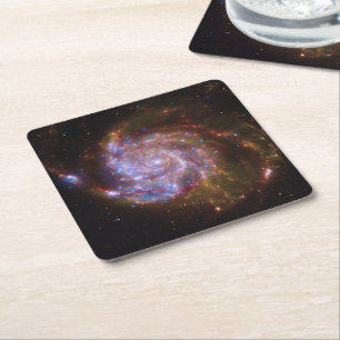 Dessous-de-verre Carré En Papier Starbirth in the Pinwheel : Galaxy M101