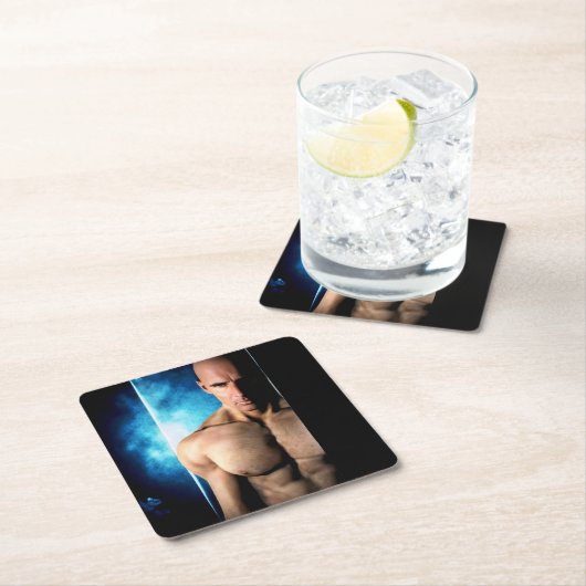 Dessous-de-verre Carré En Papier Step Out paper coaster (En situation)