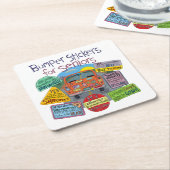 Dessous-de-verre Carré En Papier Stickers pare-chocs pour les aînés (Incliné)