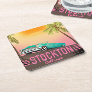 Dessous-de-verre Carré En Papier Stockton Californie États-Unis