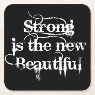 Dessous-de-verre Carré En Papier Strong is Beautiful dessous de verre personnalisés