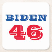 Dessous-de-verre Carré En Papier Style Biden 46 (Devant)
