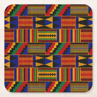 Dessous-de-verre Carré En Papier Style de tissu Kente africain