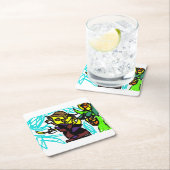 Dessous-de-verre Carré En Papier Style d'écusson (En situation)