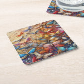 Dessous-de-verre Carré En Papier Subtle Dragonflies (Incliné)