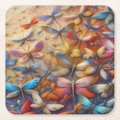 Dessous-de-verre Carré En Papier Subtle Dragonflies (Devant)