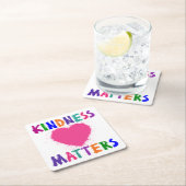 DESSOUS-DE-VERRE CARRÉ EN PAPIER SUJETS DE GENTILLESSE (En situation)