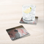 Dessous-de-verre Carré En Papier Sumo Mural Art (En situation)