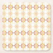 Dessous-de-verre Carré En Papier SUN traditionnel letton conception géométrique VII (Devant)