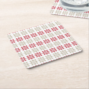 Dessous-de-verre Carré En Papier SUN traditionnel letton motif géométrique VI