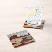 Dessous-de-verre Carré En Papier Sunrise du désert (En situation)