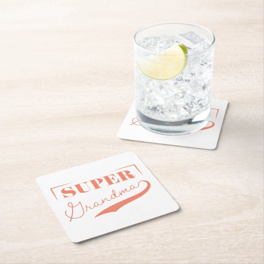 Dessous-de-verre Carré En Papier Super grand-mère (En situation)