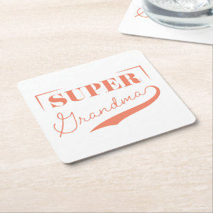 Dessous-de-verre Carré En Papier Super grand-mère