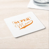 Dessous-de-verre Carré En Papier Super Maman (Incliné)