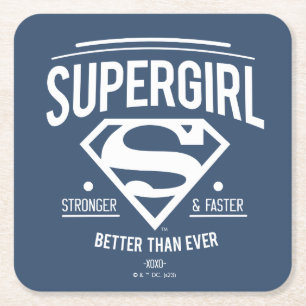Dessous-de-verre Carré En Papier Supergirl mieux que jamais Retro Graphic