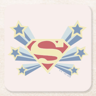 Dessous-de-verre Carré En Papier Supergirl Stars S-Shield