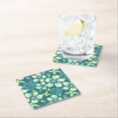 Dessous-de-verre Carré En Papier Surf JUNGLE (COMBO TURQUOISE) (En situation)