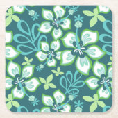 Dessous-de-verre Carré En Papier Surf JUNGLE (COMBO TURQUOISE) (Devant)