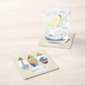 Dessous-de-verre Carré En Papier SURF ! Surf (En situation)