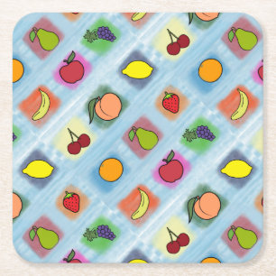 Dessous-de-verre Carré En Papier Surprise des fruits