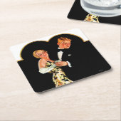 Dessous-de-verre Carré En Papier Suspendante perdue (Incliné)