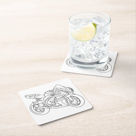 Dessous-de-verre Carré En Papier Suzuki (En situation)