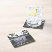 Dessous-de-verre Carré En Papier Swans sur Loch Lomond (En situation)