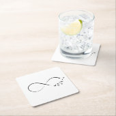 Dessous-de-verre Carré En Papier Symbole d'hirondelle d'infini (En situation)