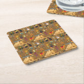 Dessous-de-verre Carré En Papier SYMBOLE motif D'HIÉROglyphE ANCIEN (Incliné)