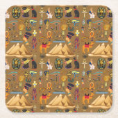 Dessous-de-verre Carré En Papier SYMBOLE motif D'HIÉROglyphE ANCIEN (Devant)