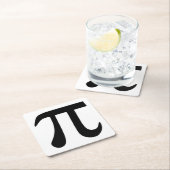 Dessous-de-verre Carré En Papier Symbole Pi (En situation)