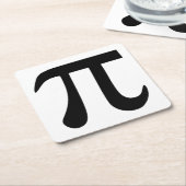Dessous-de-verre Carré En Papier Symbole Pi (Incliné)