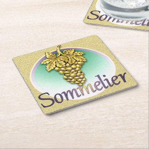 Dessous-de-verre Carré En Papier Symbole sommelier