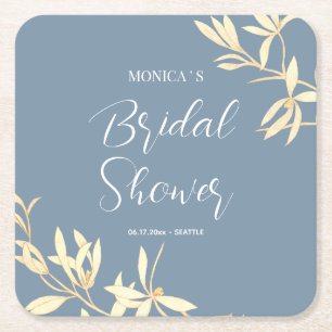 Dessous-de-verre Carré En Papier Symphonie Florale Intemporelle pour une Mariée