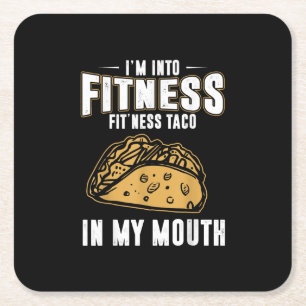 Dessous-de-verre Carré En Papier T-shirt Funny Gym Fitness