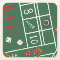 Table Casino Craps avec chips et dés