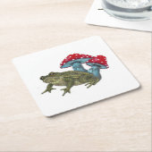 Dessous-de-verre Carré En Papier Tabouret et tabouret (Incliné)